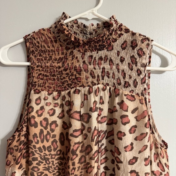 Ramy Brook New York Leopard Print Sleeveless Top Size Large - Picture 3 of 13